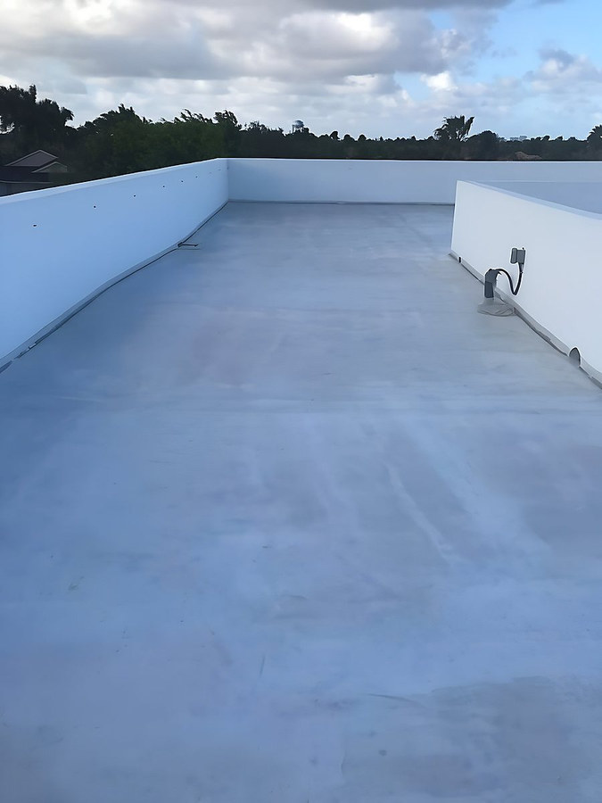 Bare concrete rooftop before composite deck installation — South Florida by Contour Marine