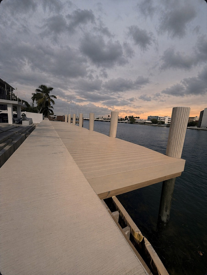 Dock extension at dusk — South Florida